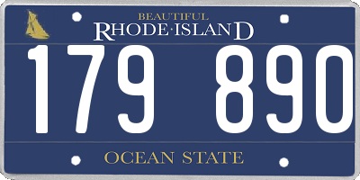 RI license plate 179890