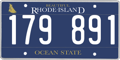 RI license plate 179891