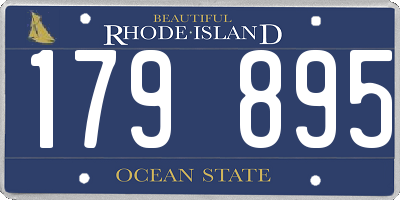 RI license plate 179895