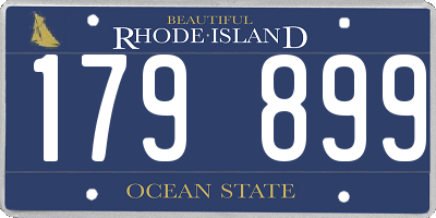 RI license plate 179899