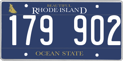RI license plate 179902