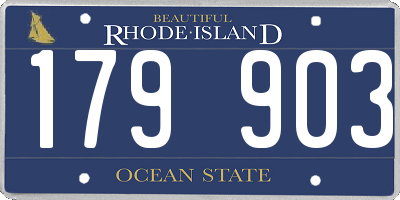 RI license plate 179903