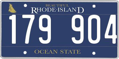 RI license plate 179904