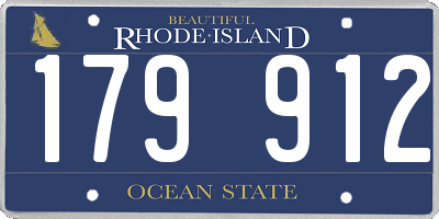 RI license plate 179912