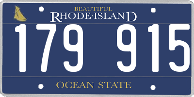 RI license plate 179915
