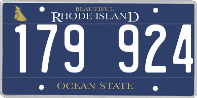 RI license plate 179924