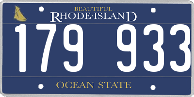 RI license plate 179933
