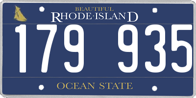 RI license plate 179935
