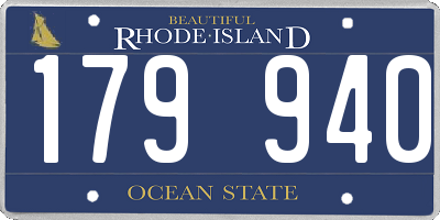 RI license plate 179940