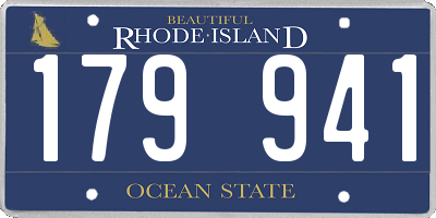 RI license plate 179941