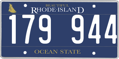 RI license plate 179944