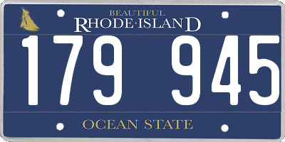 RI license plate 179945