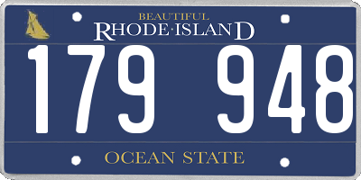 RI license plate 179948