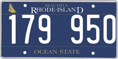 RI license plate 179950