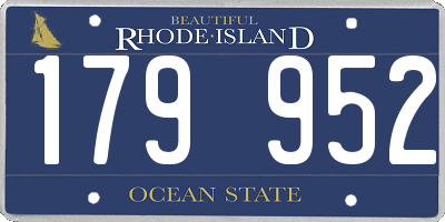 RI license plate 179952
