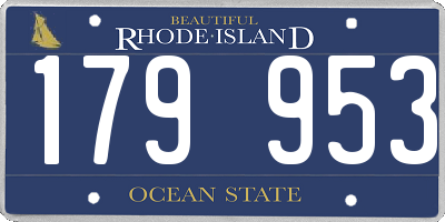 RI license plate 179953