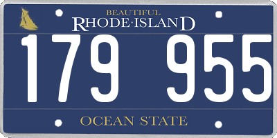 RI license plate 179955