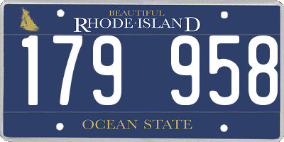 RI license plate 179958