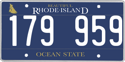 RI license plate 179959