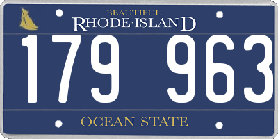 RI license plate 179963