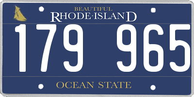 RI license plate 179965