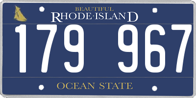 RI license plate 179967
