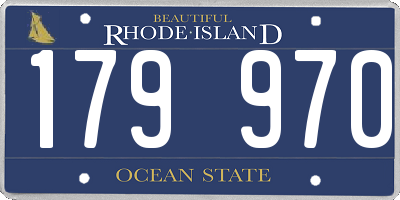 RI license plate 179970