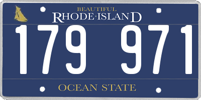 RI license plate 179971