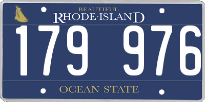 RI license plate 179976