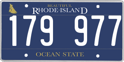 RI license plate 179977