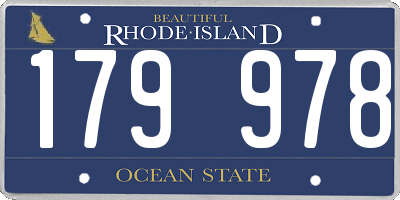 RI license plate 179978