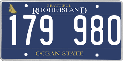 RI license plate 179980