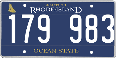 RI license plate 179983
