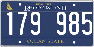 RI license plate 179985