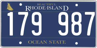 RI license plate 179987