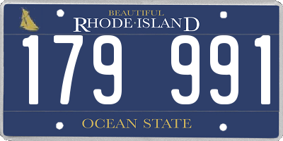 RI license plate 179991