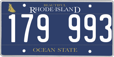 RI license plate 179993