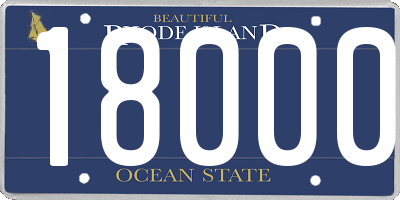 RI license plate 18000