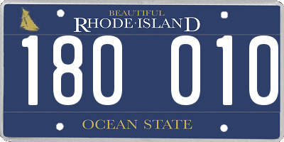 RI license plate 180010