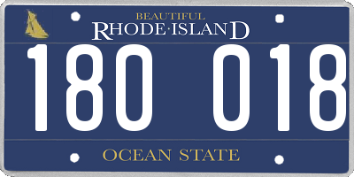 RI license plate 180018