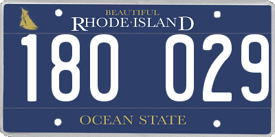 RI license plate 180029