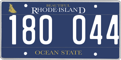 RI license plate 180044