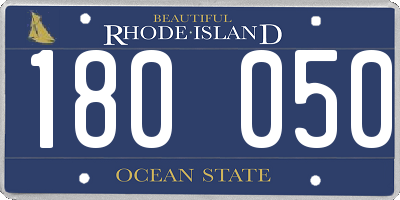 RI license plate 180050