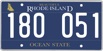 RI license plate 180051