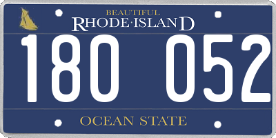 RI license plate 180052