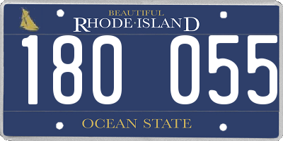 RI license plate 180055