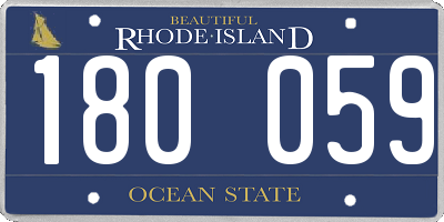 RI license plate 180059