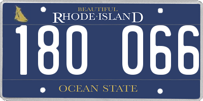 RI license plate 180066