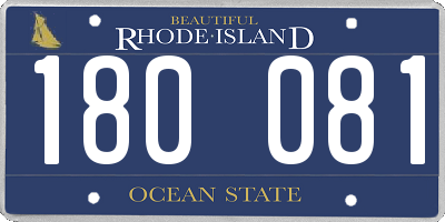 RI license plate 180081