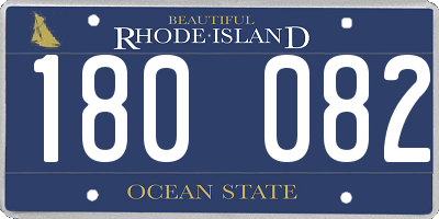 RI license plate 180082